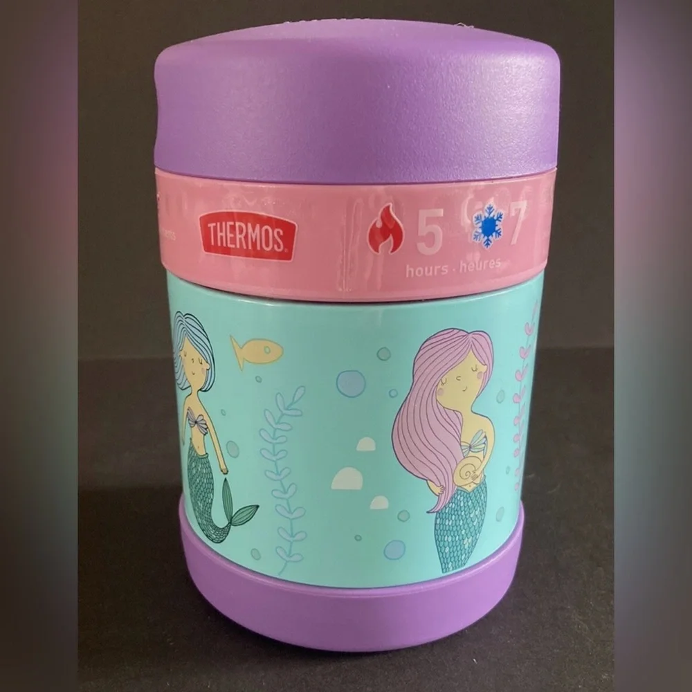 Thermos Mermaid Funtainer 10oz Stainless Steel Vacuum Insulated Kids Food Jar